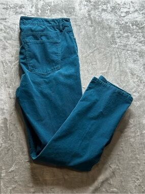 Talbots Teal Straight Leg Corduroy Pants